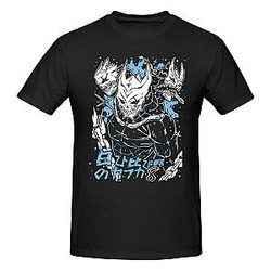 Kaiju Anime No. 8 Shirt Man's Soft Comfy Short Sleeve Crew Neck Cotton T Shirt Unisex Tees Tops Black