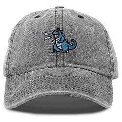 Giant Kaiju Embroidered Cotton Dad Hat Baseball Cap Adjustable Glow in the Dark Mens
