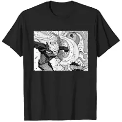 Kaiju No. 8 T-shirts - Kafka Hibino vs Kaiju Battle Manga Panel Edition