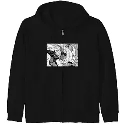Kaiju No. 8 Zipped Hoodies - Kafka Hibino vs Kaiju Battle Manga Panel Edition