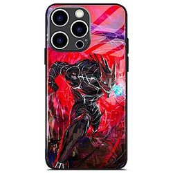 Kaiju Berserk Anime Black Tempered Glass Phone Case, Glossy Cover, Unique Design for iPhone 15
