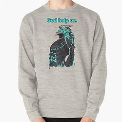 KAIJU NO 8 KAIJU 8 KAFKA HIBINO GOD HELP US BLUE (KAIJU FIGHTING ANIMEMANGA) Pullover Sweatshirt