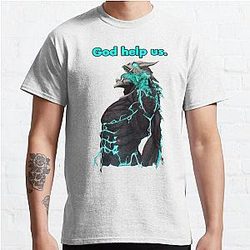 KAIJU NO 8 KAIJU 8 KAFKA HIBINO GOD HELP US BLUE (KAIJU FIGHTING ANIMEMANGA) Classic T-Shirt
