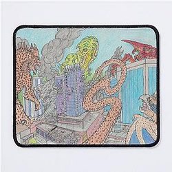 Kaiju Cityscape Attack Mouse Pad