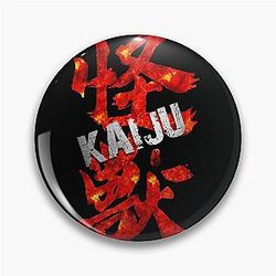 Monster Kaiju Kanji in Fire Pin