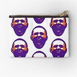 Kai Kara-France Purple and Orange Zipper Pouch