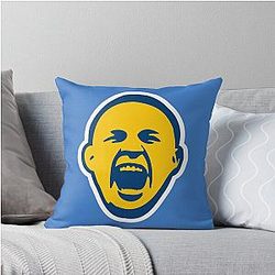 Kai Kara-France Blue Yellow Throw Pillow