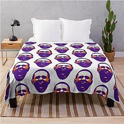 Kai Kara-France Purple and Orange Throw Blanket