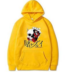 Kakegurui Merch - Kakegurui Yumeko Skull Compulsive Gambler Long Sleeve Hoodie With 6 Color