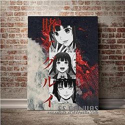 Kakegurui Merch - Yumeko Jabami Kakegurui Anime Canvas Wall Art