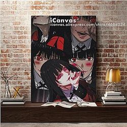 Kakegurui Merch - Kakegurui Yumeko Jabami Anime Canvas Wall Art