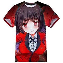 Dark Anime Girl 3D Kakegurui Shirts