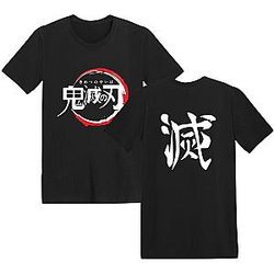 Anime Demon Slayer Logo Pattern T-Shirts Casual Tee Unisex