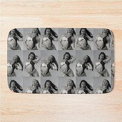Kali Uchis B&W Aesthetic Bath Mat