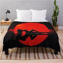 Kali Uchis Red Moon In Venus Black Throw Blanket