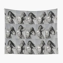 Kali Uchis B&W Aesthetic Tapestry