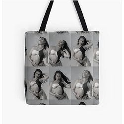 Kali Uchis B&W Aesthetic All Over Print Tote Bag
