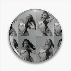 Kali Uchis B&W Aesthetic Pin