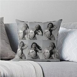 Kali Uchis B&amp;W Aesthetic Throw Pillow RB1608