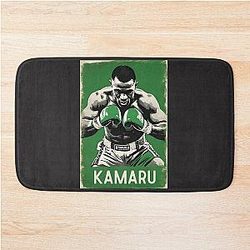 Retro Kamaru Usman Strong Mixed Martial Arts King of Nigerian Fighter Bath Mat