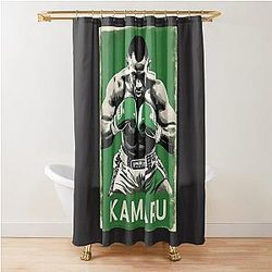 Retro Kamaru Usman Strong Mixed Martial Arts King of Nigerian Fighter Shower Curtain