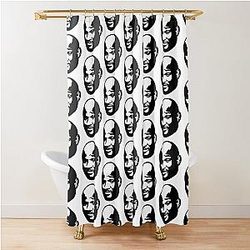 Kamaru Usman Black Shower Curtain