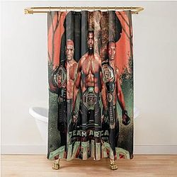 Francis Ngannou vs Kamaru Usman vs Israel Adesanya UFC Shower Curtain