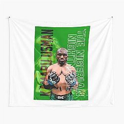 The Greatest of All Time Kamaru Usman The Nigerian Nightmare Artwork Tapestry