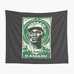 Kamaru Usman Mixed Martial King of Nigerian Fighter Tapestry