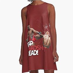Leon Edwards headkicks Kamaru Usman P4P Headshot A-Line Dress