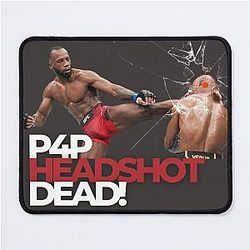 Leon Edwards headkicks Kamaru Usman - P4P Headshot Mouse Pad