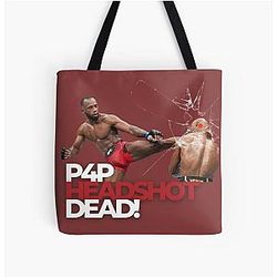 Leon Edwards headkicks Kamaru Usman P4P Headshot! All Over Print Tote Bag