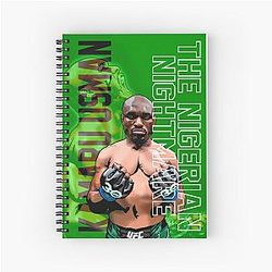 The Greatest of All Time – Kamaru Usman The Nigerian Nightmare Artwork Spiral Notebook
