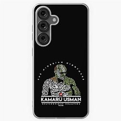 Kamaru Usman - Calligraphy Portrait - Original by Ammaart Samsung Galaxy Soft Case