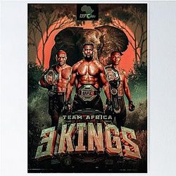 Francis Ngannou Kamaru Usman Israel Adesanya UFC Africa Poster