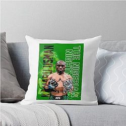 The Greatest of All Time – Kamaru Usman The Nigerian Nightmare Artwork Throw Pillow