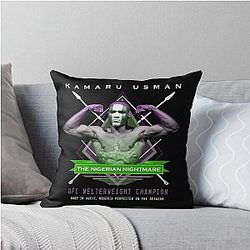 Kamaru Usman The Nigerian Nightmare Throw Pillow