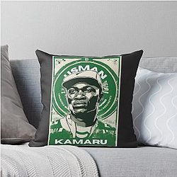 Vintage Kamaru Usman Strong Mixed Martial Arts King of Nigerian Fighters Throw Pillow