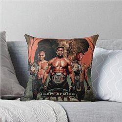 Francis Ngannou Kamaru Usman Israel Adesanya UFC Throw Pillow