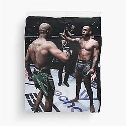 Leon Rocky Edwards vs Kamaru Usman Headshot - UFC Welterweight Champion Duvet Cover