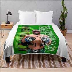 The Greatest of All Time - Kamaru Usman The Nigerian Nightmare Artwork Throw Blanket