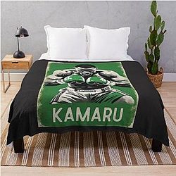 Retro Kamaru Usman Strong Mixed Martial Arts King of Nigerian Fighter Throw Blanket