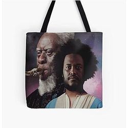 Kamasi Washington and Pharaoh Sanders All Over Print Tote Bag
