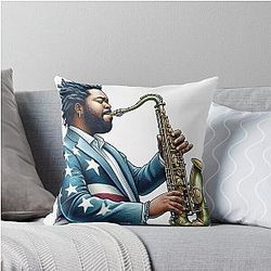 Kamasi Washington Jazz Throw Pillow
