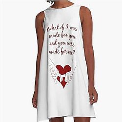 Quote Kane Brown what ifs What if I was made for you and you were made for me - red| Perfect Gift|kane brown gift A-Line Dress