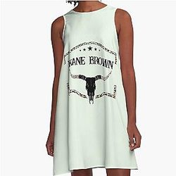 Kane Brown Cow Skull Country Music Concert A-Line Dress