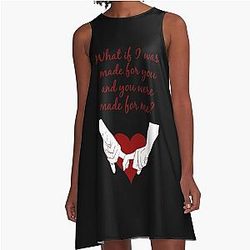 Quote Kane Brown What Ifs What If I Was Made For You And You Were Made For Mered Lightweig A-Line Dress