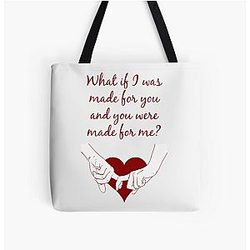 Quote Kane Brown what ifs What if I was made for you and you were made for me - red| Perfect Gift|kane brown gift All Over Print Tote Bag