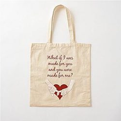 Quote Kane Brown what ifs What if I was made for you and you were made for me - red Cotton Tote Bag