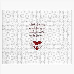 Quote Kane Brown what ifs What if I was made for you and you were made for me - red| Perfect Gift|kane brown gift Jigsaw Puzzle